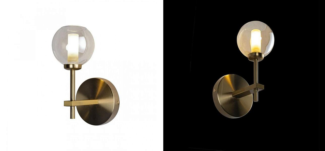 Бра RH Boule de Cristal Single Wall Lamp amber Gold Бра RH Boule de Cristal Single Wall Lamp amber Gold - Loft-Concept в Воронеже