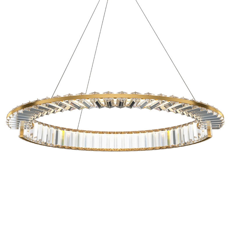 Люстра подвесная Krone 3000К 36Вт Латунь Прозрачный в Воронеже | Loft Concept 