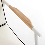 Садовый 2-х местный диван с подлокотниками из тика White варинант исполнения - 6 | Loft Concept в Воронеже