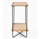 Консоль деревянной столешницей и полкой Wooden Table Top and Shelf варинант исполнения - 1 | Loft Concept в Воронеже