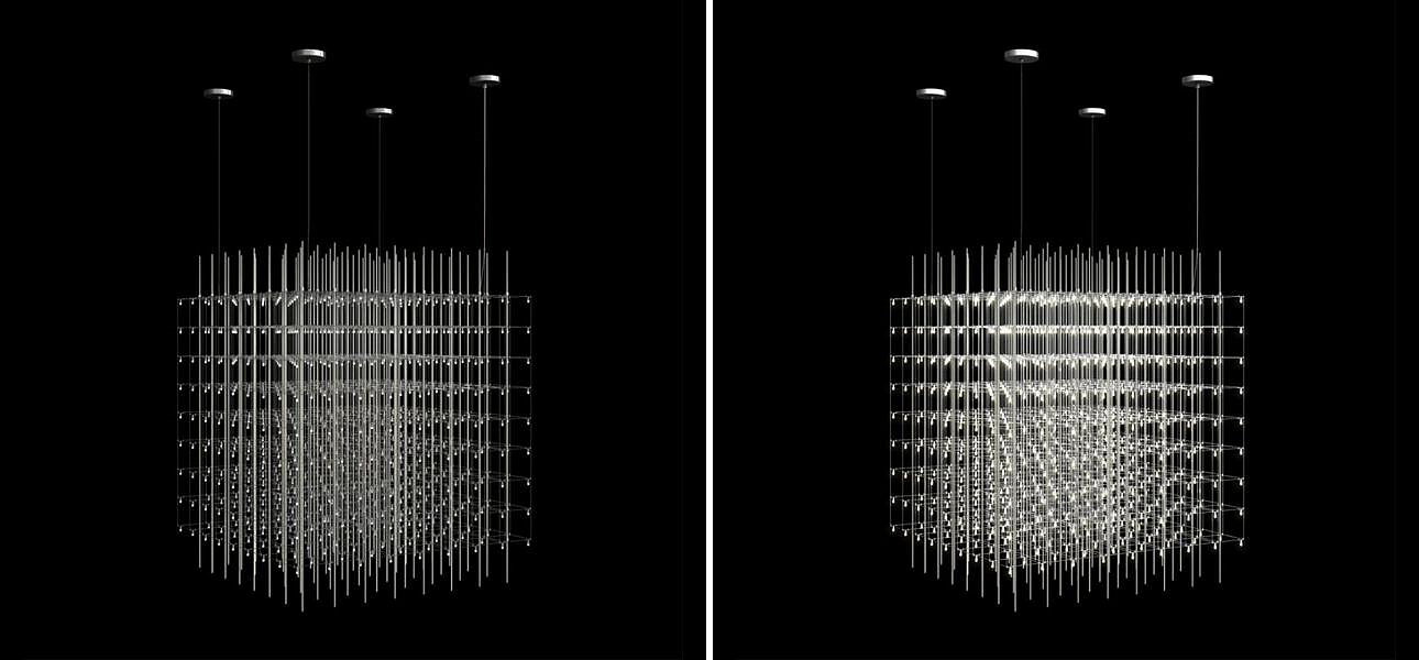 Светодиодная Люстра Куб Universe Square Glass by Quasar 80 см Светодиодная Люстра Куб Universe Square Glass by Quasar 80 см - Loft-Concept в Воронеже