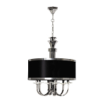 Люстра подвесная круглая с черным абажуром и чашей крепления в форме многогранника Natural Concepts варинант исполнения - 2 | Loft Concept в Воронеже