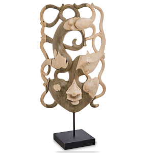Маска ручной работы деревянная резная Roots Мask