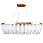 Люстра подвесная овальная со стеклянными трубками Nembus варинант исполнения - 1 | Loft Concept в Воронеже