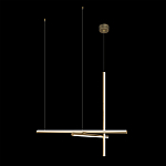 Люстра с 3-мя  пересекающимися цилиндрическими плафонами на тонких тросах Trumpet tube варинант исполнения - 7 | Loft Concept в Воронеже