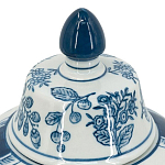 Ваза с крышкой и голубым цветочным рисунком на белом фоне Blue & White Ornament варинант исполнения - 3 | Loft Concept в Воронеже