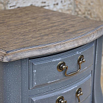 Прикроватная тумба из массива березы серая Grey Montmartre Provence Bedside Table варинант исполнения - 2 | Loft Concept в Воронеже