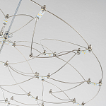 Люстра подвесная с тонкой металлической конструкцией цвета хром Quasar варинант исполнения - 2 | Loft Concept в Воронеже