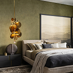 Люстра креативная из дисков цвета латунь Constellation Light and Style варинант исполнения - 3 | Loft Concept в Воронеже