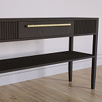 Дизайнерская Консоль с полкой и ящиком Primo Темный орех варинант исполнения - 3 | Loft Concept в Воронеже