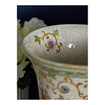 Ваза из фарфора на бронзовом основании Turquoise Blooming Garden варинант исполнения - 7 | Loft Concept в Воронеже