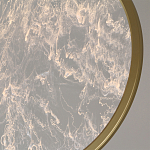 Светодиодный подвесной светильник круглой формы с металлической рамой золотого цвета Marble Glow 47 варинант исполнения - 4 | Loft Concept в Воронеже