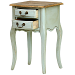 Прикроватная тумба из массива березы светло-бирюзовая Montmartre Provence Bedside Table варинант исполнения - 4 | Loft Concept в Воронеже