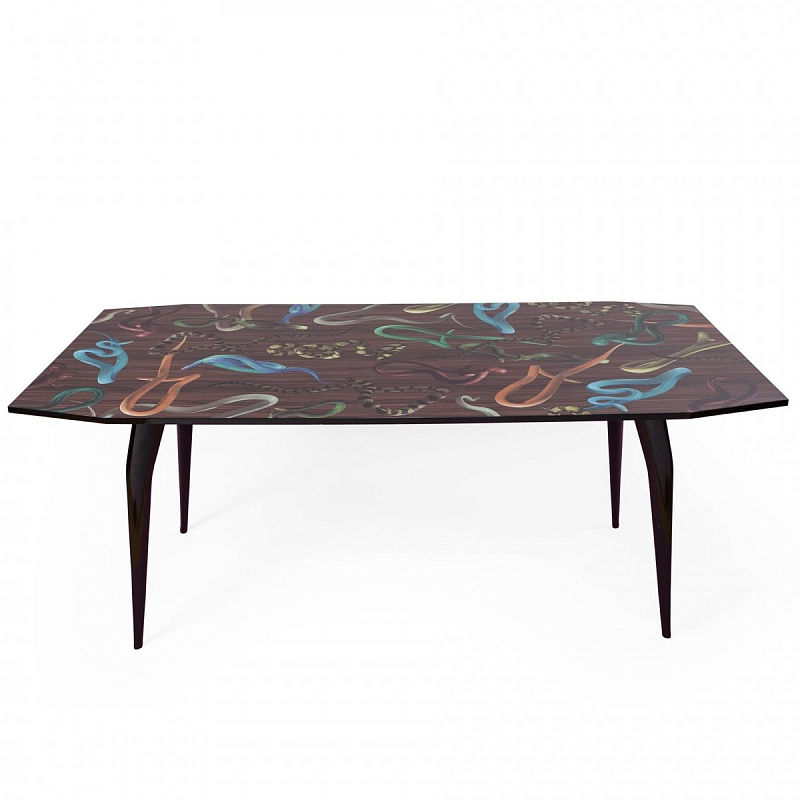 Обеденный стол Seletti Table Snakes On Wood Черный Мульти Обеденный стол Seletti Table Snakes On Wood Черный Мульти в Воронеже | Loft Concept