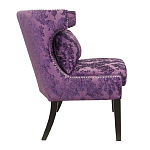 Полукресло с мягкой обивкой из жаккарда на 4-х ножках из массива березы Baroque Armchair violet варинант исполнения - 1 | Loft Concept в Воронеже