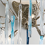 Бра с ветвистым каркасом из металла и подвесками из стекла Droplet Chandelier варинант исполнения - 3 | Loft Concept в Воронеже