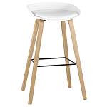 Барный стул на ножках из натурального дерева Boras White варинант исполнения - 1 | Loft Concept в Воронеже