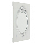 Зеркало белое овальное в прямоугольной деревянной раме с легкими потертостями White Provence варинант исполнения - 2 | Loft Concept в Воронеже