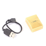 Зажигалка электронная с накладкой из натурального камня Содалит и с USB проводом для зарядки Stone Lighters варинант исполнения - 4 | Loft Concept в Воронеже