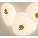 Потолочный светильник с тремя овальными матовыми плафонами TRIDalmen варинант исполнения - 4 | Loft Concept в Воронеже