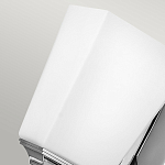 Бра с белым матовым плафоном на прямоугольном основании цвета хром Hinkley варинант исполнения - 4 | Loft Concept в Воронеже