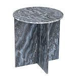 Столик кофейный с столешницей из черного мрамора Compact Black Marble Table варинант исполнения - 2 | Loft Concept в Воронеже