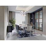 Люстра с двумя кольцами цвета хром и прозрачными хрустальными шарами по периметру Sacramento Transparent Balls Chandelier варинант исполнения - 11 | Loft Concept в Воронеже