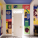 Обои ручная роспись в стиле Арт-деко Jazz Special Colourway on dyed silk with embroidery варинант исполнения - 2 | Loft Concept в Воронеже