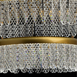 Люстра двухъярусная с золотого цвета и прозрачными подвесками Pettico варинант исполнения - 6 | Loft Concept в Воронеже