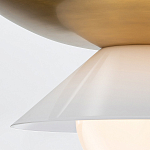 Подвесной светильник латунного цвета с конусовидным белым плафоном Quintiesse варинант исполнения - 10 | Loft Concept в Воронеже