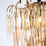 Люстра со стеклянными подвесками янтарного цвета Ambre Glass Chandelier 70 варинант исполнения - 2 | Loft Concept в Воронеже