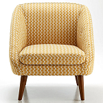 Кресло желтое с принтом Pauley Yellow Armchair варинант исполнения - 3 | Loft Concept в Воронеже