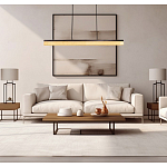 Подвесной светильник линейный из натурального камня Perfection of Geometry варинант исполнения - 8 | Loft Concept в Воронеже