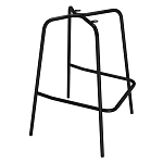 Барный стул со спинкой и подлокотниками на 4-х металлических ножках Douglas Rhombus Серый Велюр варинант исполнения - 5 | Loft Concept в Воронеже