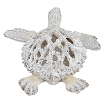 Статуэтка черепаха с ажурным панцирем и детализированной текстурой в белом цвете Marine Accessories варинант исполнения - 4 | Loft Concept в Воронеже