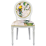 Стул светло-серый из натурального бука с изображением птиц и цветов Blooming Birds варинант исполнения - 1 | Loft Concept в Воронеже