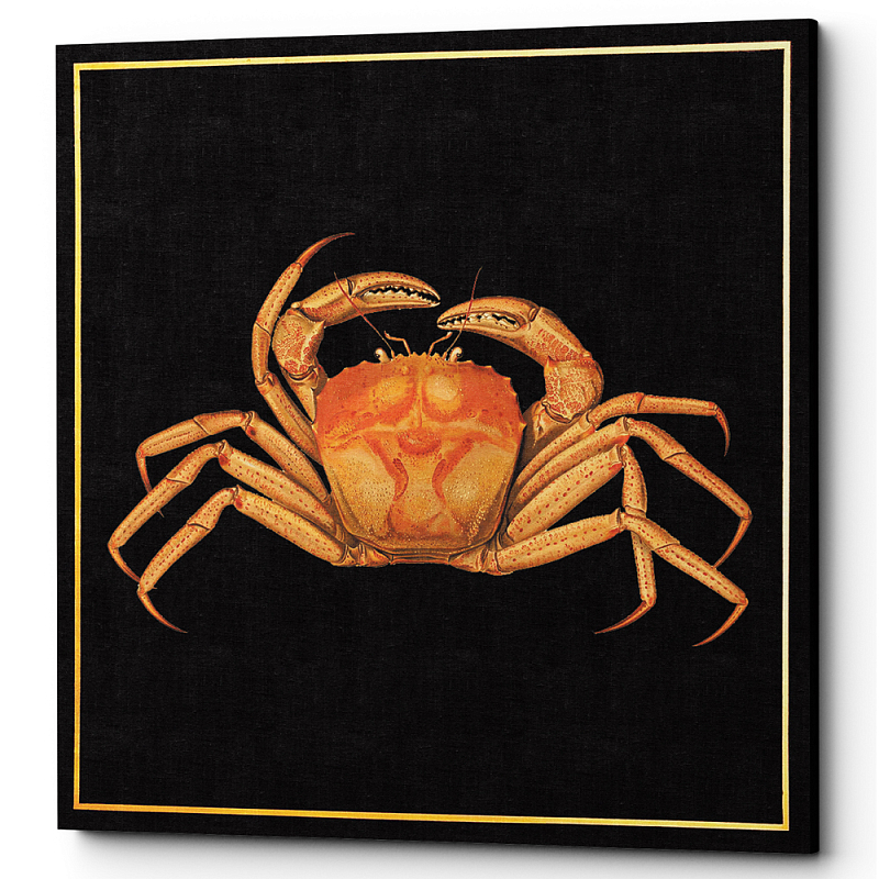 Постер Running Crab Poster Черный Оранжевый в Воронеже | Loft Concept 