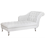 Кушетка белая с мягкой обивкой из велюра Michael Couch варинант исполнения - 1 | Loft Concept в Воронеже