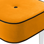 Квадратный мягкий пуф на белых ножках Winton Pouf Square варинант исполнения - 24 | Loft Concept в Воронеже