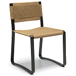 Дизайнерский стул с каркасом из металла с плетеными сиденьем и спинкой GREEN POINT Chair варинант исполнения - 1 | Loft Concept в Воронеже