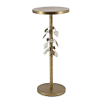 Столик золотистый с цветочной композицией на основании Forest Fairy Tale варинант исполнения - 3 | Loft Concept в Воронеже