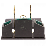 Настольный письменный набор из змеевика с часами Successful Leader варинант исполнения - 3 | Loft Concept в Воронеже