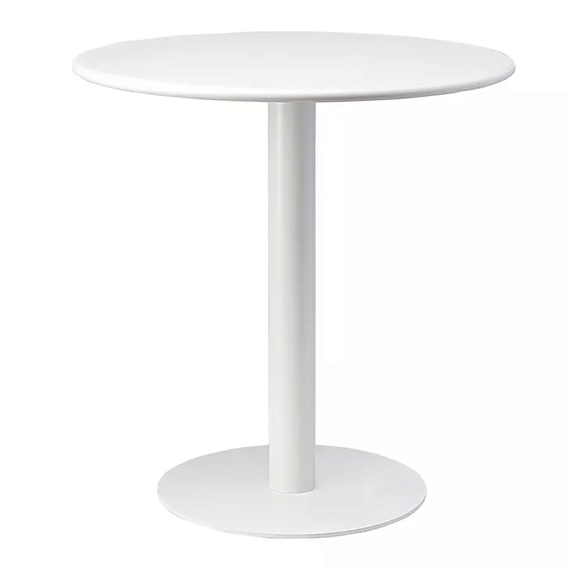 Обеденный стол белый с круглой столешницей White Laconic Table Белый в Воронеже | Loft Concept 