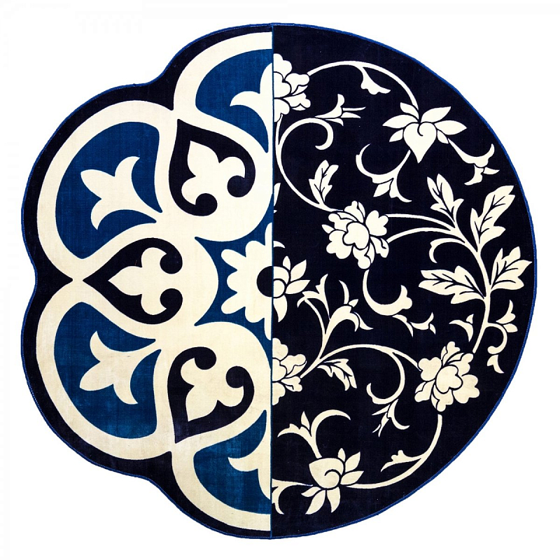 Ковер Seletti Hybrid Andria Синий Белый в Воронеже | Loft Concept 