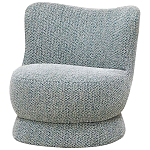 Дизайнерское мягкое кресло без подлокотников в голубой пестрой обивке Roux Armchair варинант исполнения - 1 | Loft Concept в Воронеже