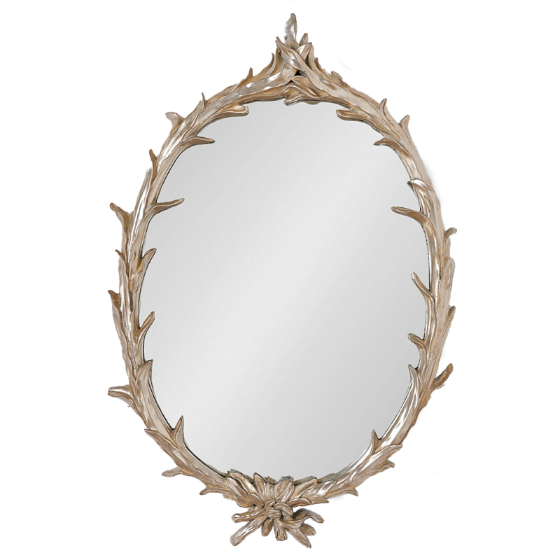 Зеркало овальное с деревянной ветвистой рамой Branched Mirror Зеркало Серебряный Зеркало овальное с деревянной ветвистой рамой Branched Mirror Зеркало Серебряный в Воронеже | Loft Concept