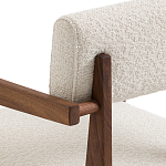 Кресло обеденное Alcove White Boucle из массива ореха варинант исполнения - 6 | Loft Concept в Воронеже