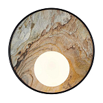 Бра круглое с каменным диском в металлической раме Sandstone Painting варинант исполнения - 1 | Loft Concept в Воронеже