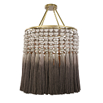 Люстра плетеная с кисточками на золотистом каркасе Boho Tassel Chandelier варинант исполнения - 2 | Loft Concept в Воронеже