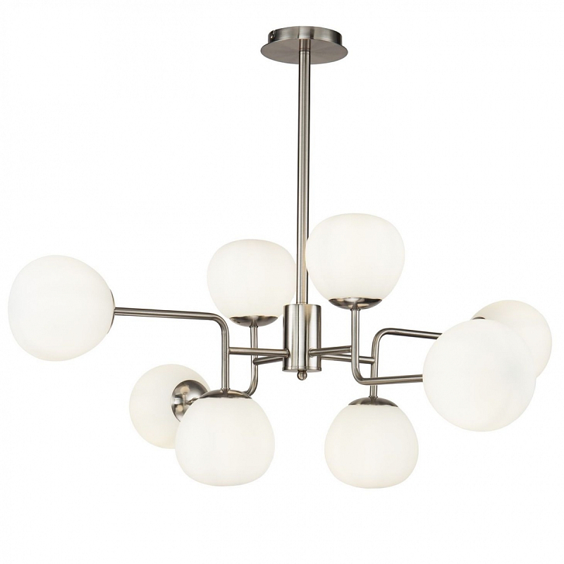 Люстра Tiepolo Ball Chandelier Nickel 8 Никель Белый Люстра Tiepolo Ball Chandelier Nickel 8 Никель Белый в Воронеже | Loft Concept